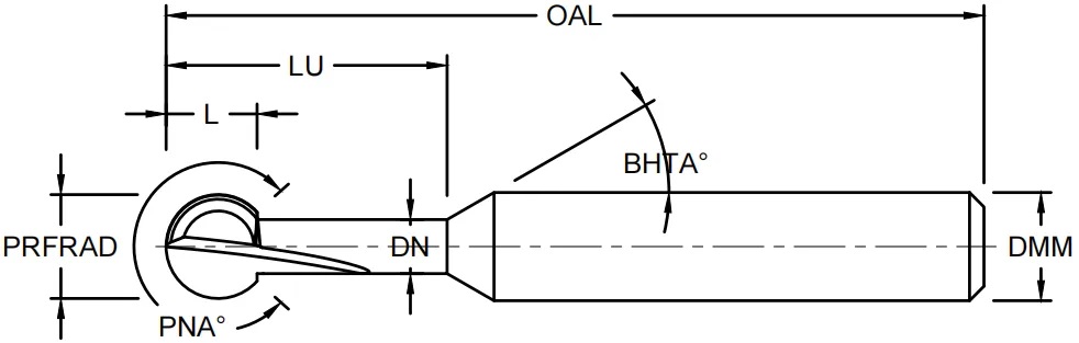 Cylindrical object technical drawing